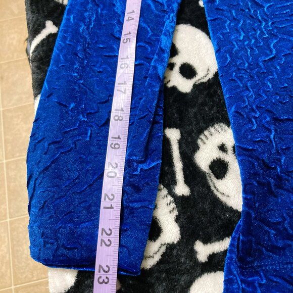 PICADILLY NWT Royal blue velvet long sleeve shirt ~ Vintage MEDIUM LARGE top - Picture 6 of 14